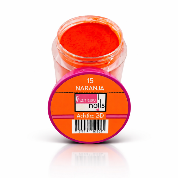 ACRILICO 3D 15 NARANJA FANTASY