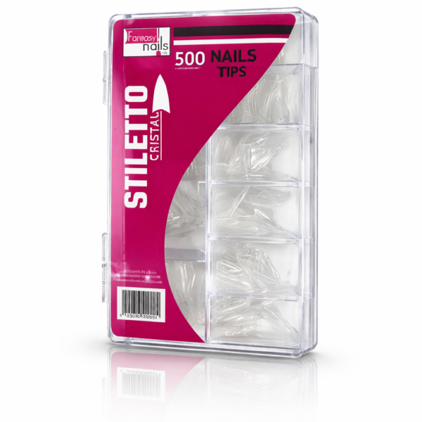 TIPS STILETO CRISTAL 500 PZ FANTASY NAILS