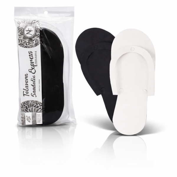 SANDALIAS DESECHABLES BLANCA/NEGRO 6PARES