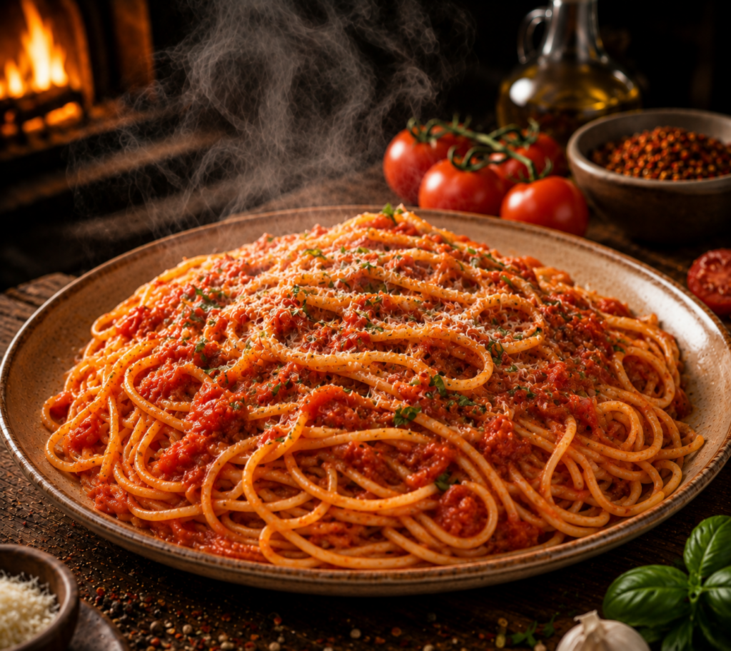Espagueti tomate